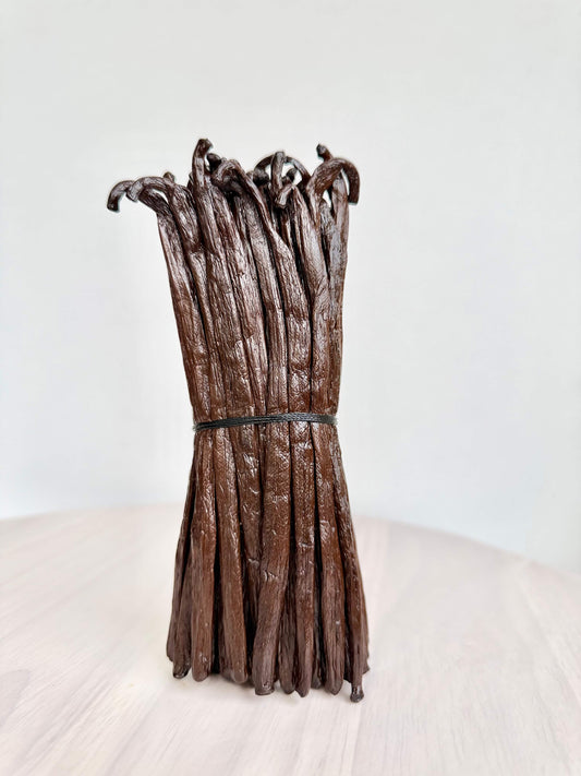 Bündel Bourbon-Vanilleschoten 14–17 cm Gourmet – ölig, weich und traditionell fermentiert.